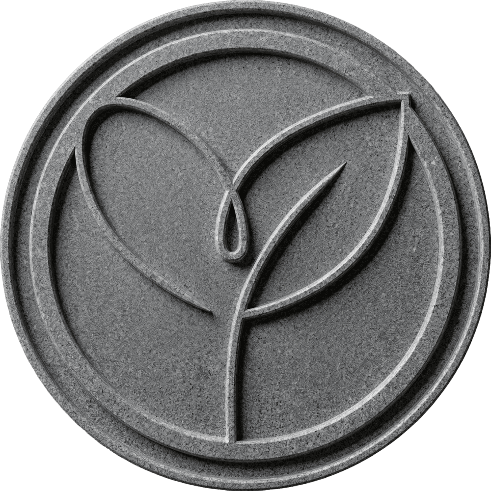 The Lasting Routine seal carved in stone